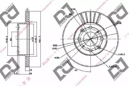 Тормозной диск DJ PARTS BD1111